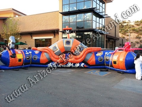 Pirate Themed Inflatable Crawl Thru Obstacle Course Rental, Buccaneers Revenge